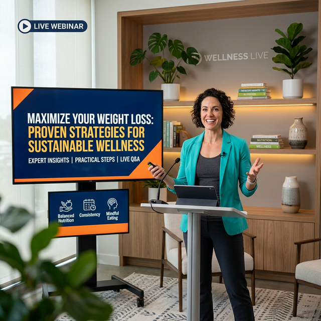 Webinar Presenter explaining health strategies